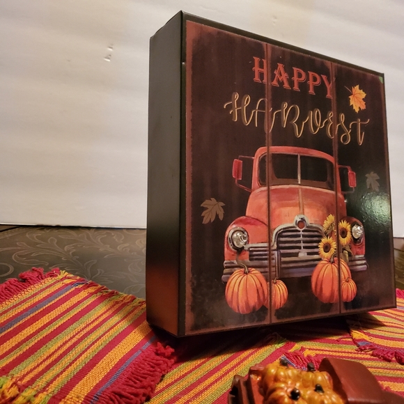 Happy Harvest Metal Sign w/Lighted Truck - Picture 3 of 8